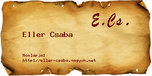 Eller Csaba névjegykártya