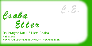 csaba eller business card